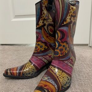 Colorful Patterned Women's Boots
